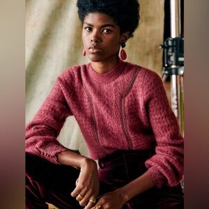 Sezane Rosewood Crew Neck Sweater